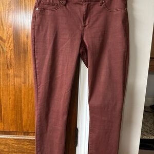 Maurices Rust Ankle Skinny Pants